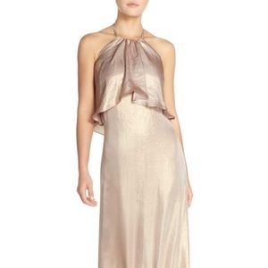 Nouvelle amsale - halter gown, in rose gold size s